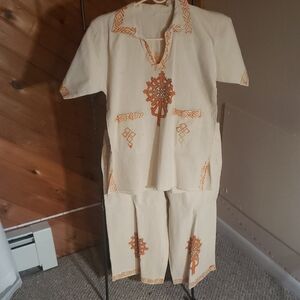 Boy's Authentic Ethiopian Printed Two-Piece Set